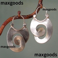 MAXGOODS1 Silver Big Hoop Earrings, Silvery Alloy Hoop Earrings, Exaggerated Irregular Personality S