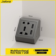 jabra | Hidden Triangular Bathroom Outlet USB A C 5-Port Combination Panel Socket Overheat Protectio