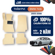 PVC car floor mats for BMW 745i 2005 - 2008 ZKAPET (5 seats)
