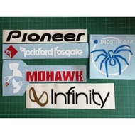 sticker mohawk pioneer rockford fosgate soundstream infinity