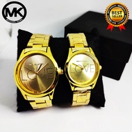 Michael Kors MK Love Dial  All Gold Stainless Steel Couple Watch