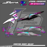 HONDA SUPRA FIT NEW MOTORCYCLE STRIPING STICKER NEW SUPRA FITHONDA - SIMPLE LIST RACING DESIGN IP. H