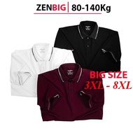 Zenbig big size men's t-shirt, men's polo t-shirt size from 3xl-8xl for people from 80-140kg