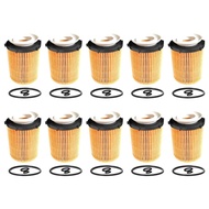 10 PCS Engine Oil Filter Elements A2701800109 2701800009 Yellow ABS+Filter Paper Automotive Supplies