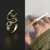 網紅創意抽煙指環夾煙支架托夾子男女士吸煙器煙托戒指防熏黃手指