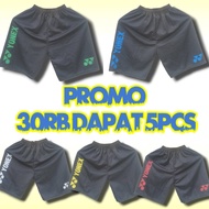 (promo 30rb dapat 5pcs) Celana Pendek Kolor Boxer Pria Wanita Anak-Anak Yonex Sport Olahraga Bulut