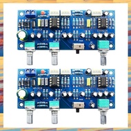 (GMEX) 2X 2.1 Channel Subwoofer Preamp Board Low Pass Filter Pre-Amp Amplifier Board Ne5532 Low Pass