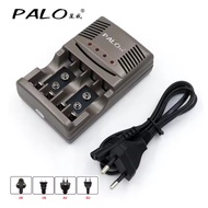 PALO AA AAA Battery Quick Charger LED Display Smart Battery Charger for 1.2V AA AAA or 9V NiCd NiMh 