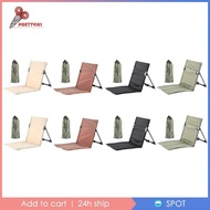 [Prettyia1] Beach Chair with Back Support Foldable Chair Pad Oxford Stadium Chair for Sunbathing Backpacking Hiking Garden Travel