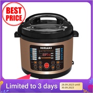 HIRAKI 6L Non-Stick Inner Pot Pressure Cooker, 7KG Weight, Periuk Tekanan Tidak Melekat 6L