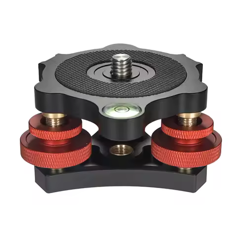 Metal Leveling Base LP-64 Camera Tripod Head Leveling Base Triple-wheel Precision Leveler Bubble Lev