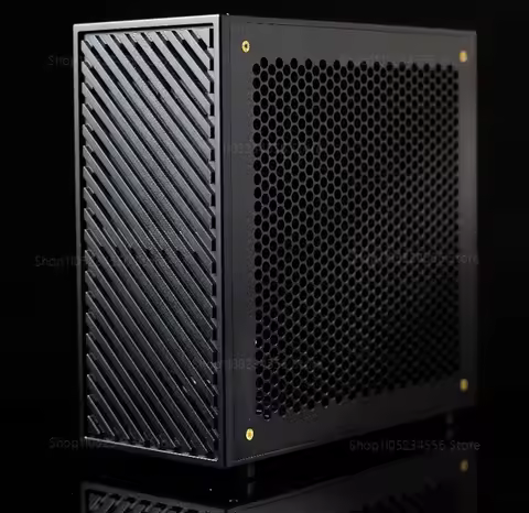 LP P6 ITX Case Aluminum CNC Mini PC Chassis for cnc 4060 GPU with 1U Power Supply Low Profile SFF