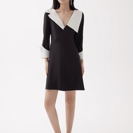 [Gulla]Asymmetric Collar A-Line Dress 7783 (S/M/L)