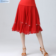 Váy khiêu vũ hình vuông nhảy điệu nhảy Latin nửa Váy biểu diễn Chân Váy Dài nhảy xã hội