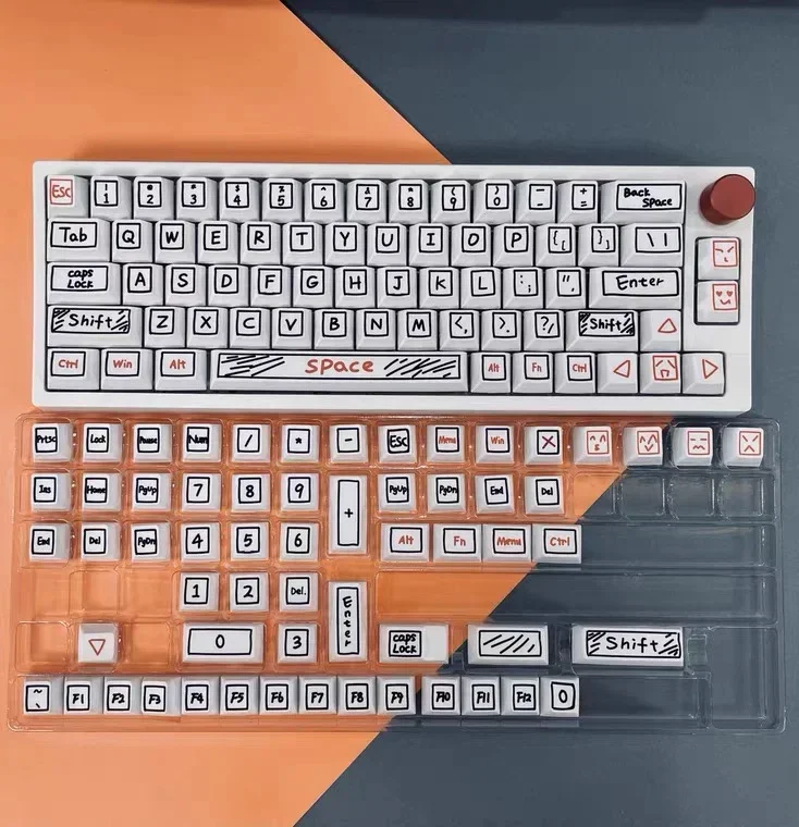 ใหม่ 126 คีย์ Graffiti XDA โปรไฟล์ Keycap PBT Keycaps สําหรับ Mx Switch คีย์บอร์ดที่กําหนดเองน่ารักอ