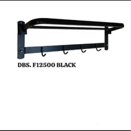 GANTUNGAN HITAM 60cm black stainless Towel Hanger/60Cm black stainless Towel Rack