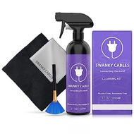 Swanky Computer Screen Cleaner Kit: Electronic Cleaner Spray 17oz + 2 Microfiber Cleaning Cloth For 