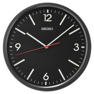 [𝐏𝐎𝐖𝐄𝐑𝐌𝐀𝐓𝐈𝐂]Seiko QHA009K QHA009 Decorator Black Analog Quartz Plain Wall Clock