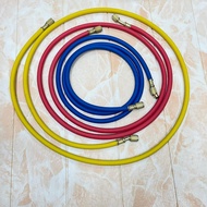 Manifold Refrigerant R134a Charging Hose 1.8Meter X 3 Pcs (Red , Blue , Yellow) For R134A / R22 / R6