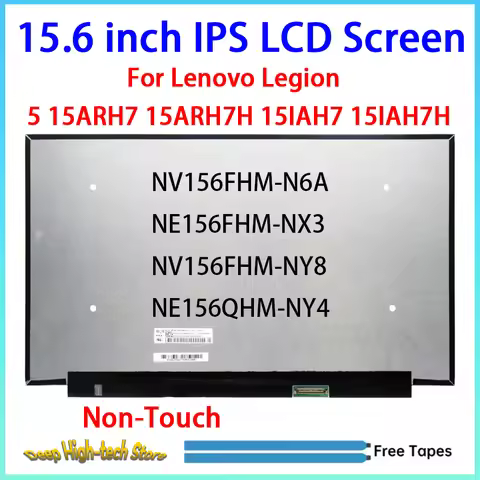15.6 Inch IPS Laptop LCD Screen For Lenovo Legion 5 15ARH7 15ARH7H 15IAH7 15IAH7H Matrix Panel Repla