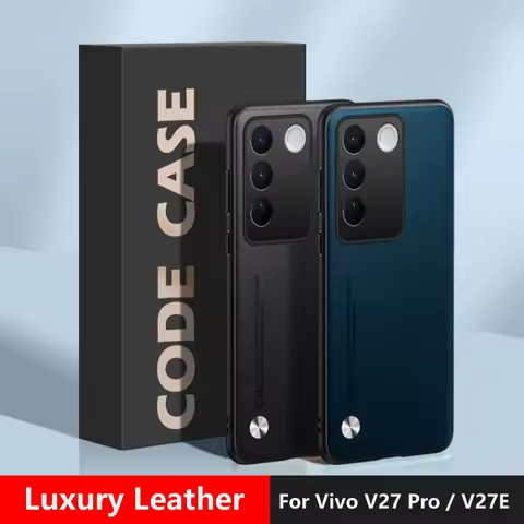 For Vivo V27 Pro Case Stylish Leather Phone Cover For Vivo V27 V27E V27Pro 5G Funda Luxury Soft Sili