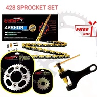 428HDR-128L E BONUS BONUS110SR SYM JOYRIDE110 SPROT BONUS O RING CHAIN HEADY DUTY HTM SPROCKET SET ORING CHAIN MOMO