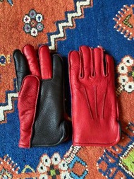 美國製 Sullivan glove co 雙色 鹿皮 刷毛內裡 復古騎士手套 S號