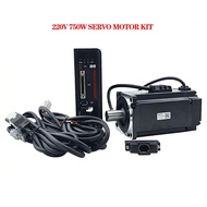 AC220V 750W 0.75kwServo Motor+Driver Kit 2.39NM AC Motor S2P-5R5AI+AEWL-0808JFA/B Brake Kit Single-t