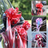 1PCS wedding car decoration garland ribbon wedding car fleet gift hand drawn flower bow supplies