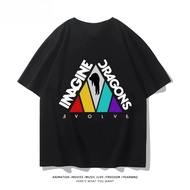 Kemeja-T Grafik Bercetak Imagine Dragons Loom Band Baharu Baju-T Wanita Lengan Pendek Pakaian Lelaki
