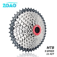 ☑☑☑ZOAO MTB Bike 9 Speed 11-42T Cassette 9s 27s Freewheel Mountain Bike Bicycle Parts 9S 42T Cassett