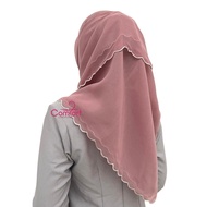 Tudung Bawal Sulam Cotton SOPHIA Embroidery Premium Plain Scarf // Tudung Hijab Veil Sulam Klasik