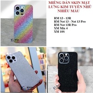 Multicolor glitter back sticker RM 13 13R RM Not 13 Not 13 Pro Not 13R Pro XM Mix 4 XM 10S