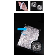 [Prs] 100pcs Disposable One-off Hotel Home Shower Bathing Clear Hair Elastic Caps Hats [DDD]