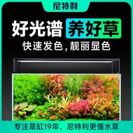 尼特利 NETLEA水草灯AT5S全光谱伸缩led鱼缸灯水族草缸蓝牙智控植物补光爆藻灯 545S【45-65缸】语音+手机操控+可调光谱