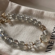 NINE MOON White Gemstone Crystal Adjustable Bracelet