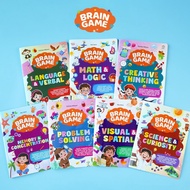 Brain Game 5 Year Old Children's Activity Book Illustrated Stories Train Logic Focus 7 Books