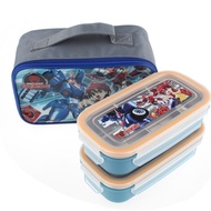 Children Turning Mecard cartoon robot student insulated lunch box stainless steel lunch box   cool b