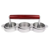 (LAWC) Mini Hamburger Presses Nonstick 3 Slot Small Burger Patties Press Triple Beef Burger Maker Mo
