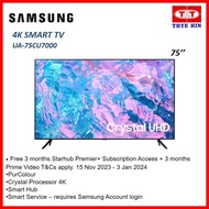 【2023】Samsung TV 75CU7000 4K UHD Smart TV 75'' TELEVISION YOUTUBE NETFLIX