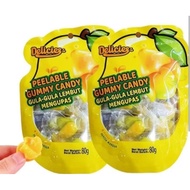 DELICIES Halal ✅ Gula2 Lembut Perisa Mangga/Peelable Gummy Candy Manggo Flavor 80G