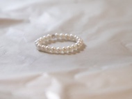 珍珠- 六月誕生石 925 SILVER天然淡水珍珠2.5-3mm- 細緻線戒