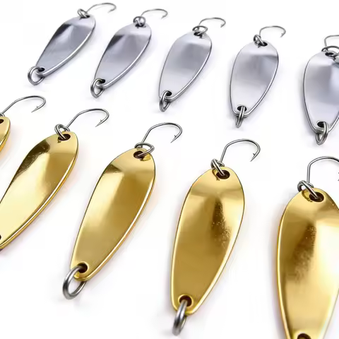 Melon seed sequins10PCSSuit3CM 2.5G 5GSingle-hook spoon-shaped bait for small fish, fishing accessor