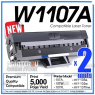 2x Premium Toner W1107X Compatible to H* W1107A 107A H*107A for H* 107A 107W MFP 135a 135w 137fnw H*
