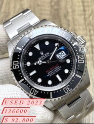 Rolex Sea Dweller 126600❤️‍🔥 單紅 MK2❣️  2023年 95%新✨