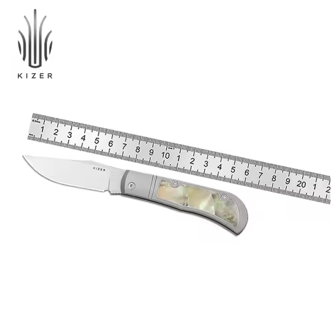 Kizer Survival Folding Knife Trestle Ki3761A1/Ki3761A2/Ki3761A3 Titanium Handle with S45VN/M390 Stee