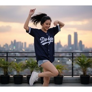 Dodgers Navy Men's and Women's Baseball Jersey