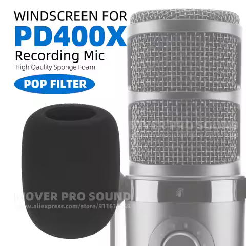 Windscreen Sponge Mic Screen For Compatible With MAONO PD400x PD 400 X Microphone Anti Pop Filter Wi