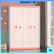 Home Bedroom Storage Wardrobe Kids Cupboard Baby Wardrobe 2 Door Wardrobe Sliding Door Simple Assemb