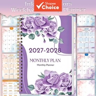 Year Planner 2027-2028 Daily Weekly Monthly Format Schedule Book 2027 Planner Calendar Planner